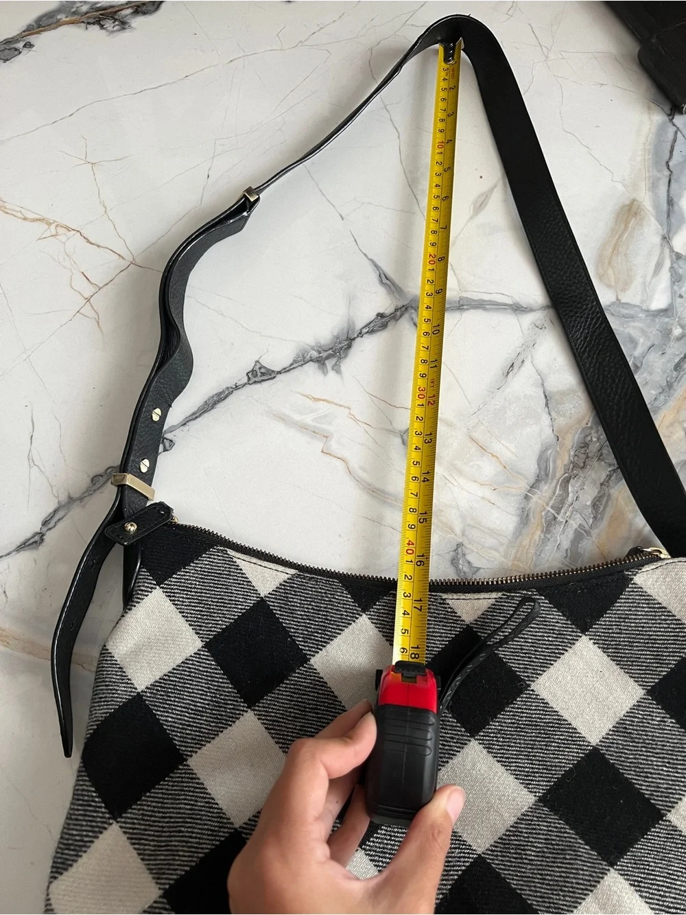 TALBOTS Buffalo Plaid Wool Hobo Crossbody Bag